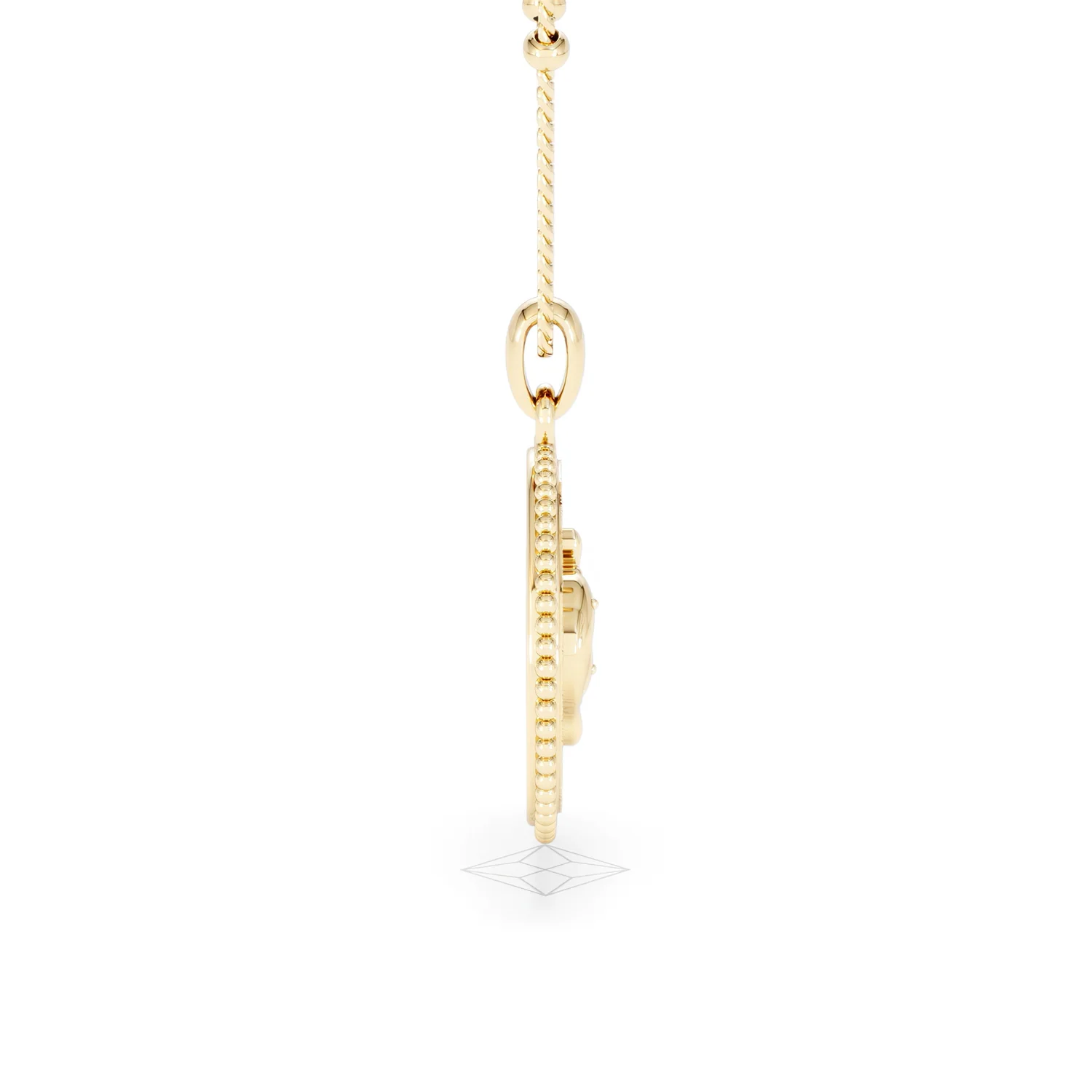 Zodiac Pisces Necklace Medallion Lab Grown 0.02ct in 18K Gold Vermeil - Image 30