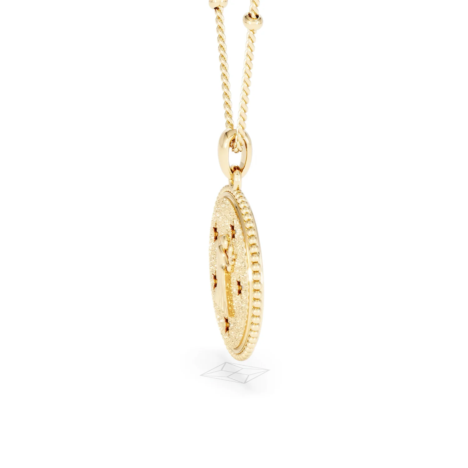 Zodiac Virgo Necklace Medallion Lab Grown 0.02ct in 18K Gold Vermeil - Image 72